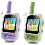 DW1 Kids Video Walkie-Talkie with MP3 Player - 2 Pcs. - Purple / Green
