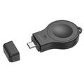 Deltaco AWC-102 Mini Wireless Charger for Apple Watch - USB-C - Black