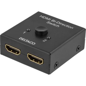 Deltaco Bi-Directional 2-port HDMI Switch - Black