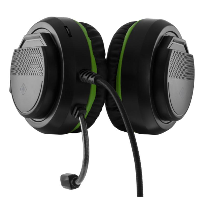 Deltaco GAM128 Wired Gaming Headset Black / Green