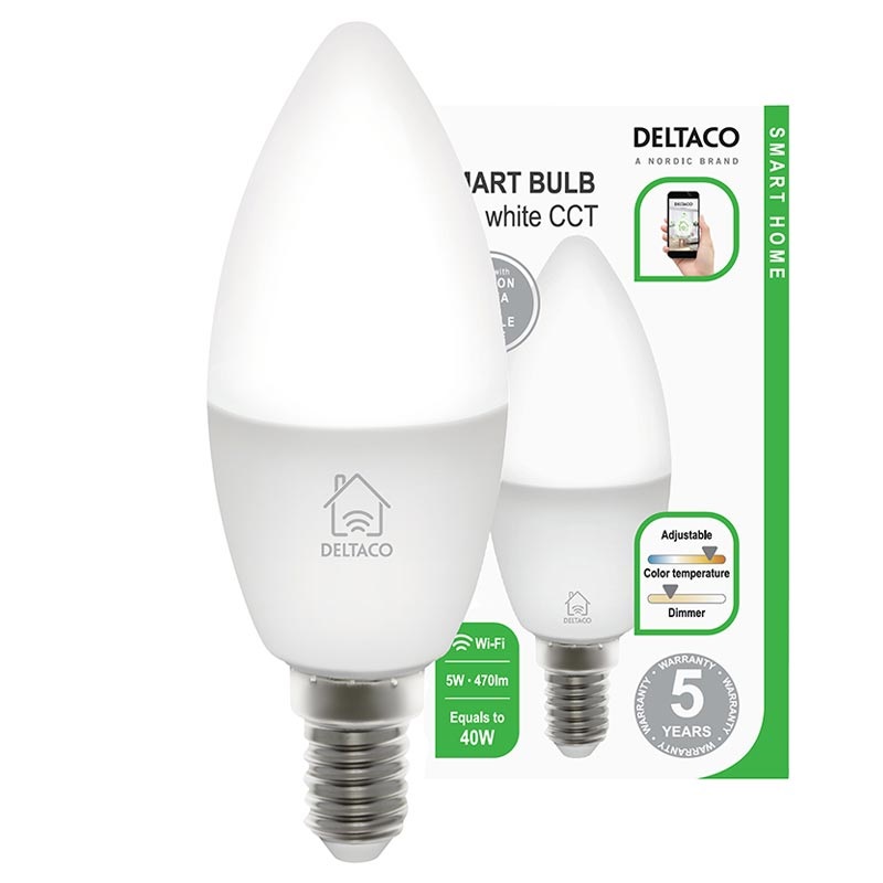 Deltaco SH LE14W WiFi Smart LED Bulb 5W White Deltaco SH LE14W WiFi Smart LED Bulb 5W White