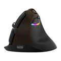Delux M618 Mini Jet Gold Ergonomic Vertical Mouse - Bluetooth 4.0, 2.4GHz, 2400 DPI - Black