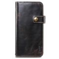 Denior Vintage Series iPhone 13 Wallet Leather Case - Black