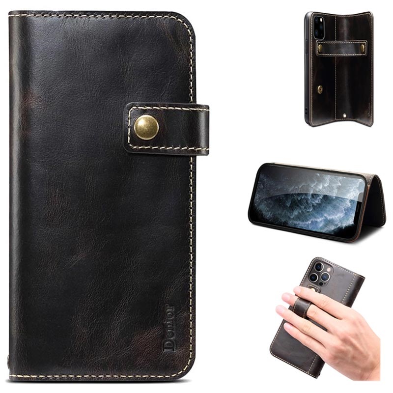 Denior Vintage Series Iphone 13 Pro Max Wallet Leather Case