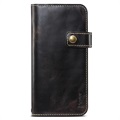 Denior Vintage Series iPhone 13 Pro Max Wallet Leather Case - Black
