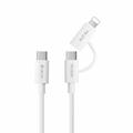 Devia EC404 Smart 2-in-1 Fast Charging/Data USB-C Cable - 1.2m - White