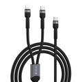 Devia EC648 Extreme Speed 2-in-1 USB-C to USB-C/Lightning Cable 1.2m - Black