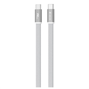 Devia Ultra3 Flat Metal Woven USB-C Cable 240W - 1.5m - White