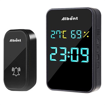 Digital Smart Wireless Doorbell with 38 Songs - Black