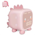 Dinosaur Design Kids Digital Alarm Clock - Pink
