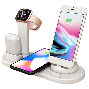 Docking Station with QI Wireless Charger UD15 - White