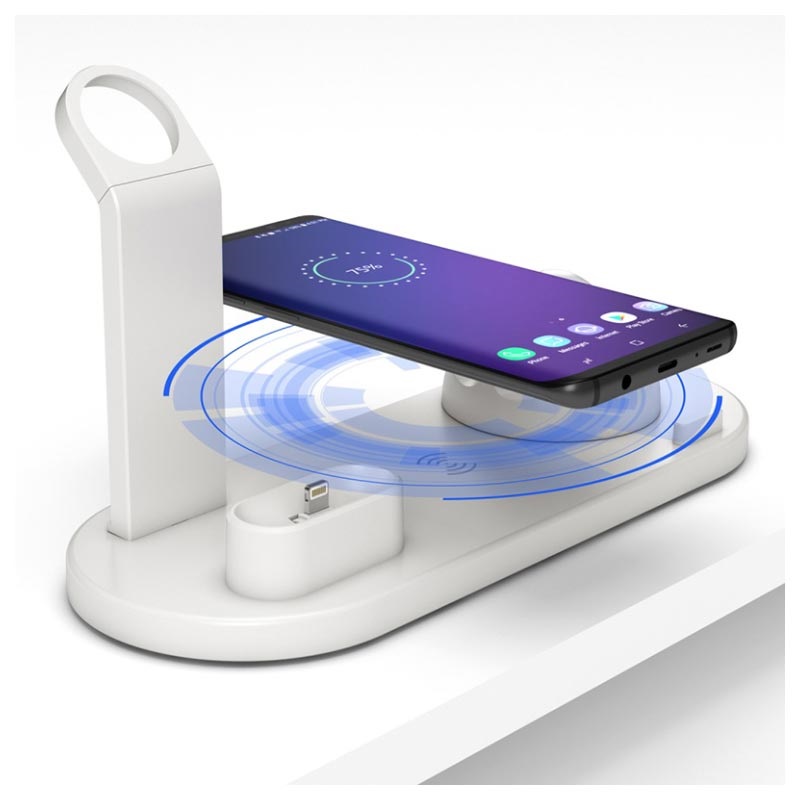 Docking Station with QI Wireless Charger UD15 White