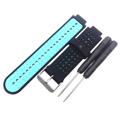 Dual-Color Garmin Forerunner 235/630/735 Silicone Sports Strap - Baby Blue / Black