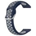 Dual-Color Samsung Galaxy Watch4/Watch4 Classic Silicone Sports Strap - Dark Blue / Grey