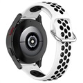 Dual-Color Samsung Galaxy Watch4/Watch4 Classic Silicone Sports Strap - White / Black