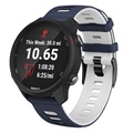 Dual-Color Garmin Vivoactive 4 Silicone Sports Strap - Blue / White