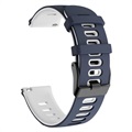 Dual-Color Garmin Vivoactive 4 Silicone Sports Strap - Blue / White