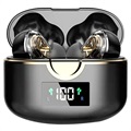 Dual-Driver TWS Earphones with LED Display T22 - Black