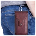 Dual Layer Universal Waist Bag with Carabiner - Wine Red