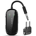 Dual Link 2-in-1 Bluetooth Audio Adapter for Airplane, Car, Home - Black