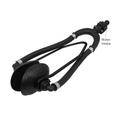 Dual Water Feed Outboard Motor Flusher Muffs - Round - Black