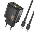 Dudao A27 MaxC 35W GaN Wall Charger with USB-C Cable - Black