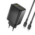 Dudao A29C 65W GaN Wall Charger with USB-C Cable - Black