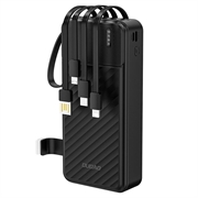 Dudao K11 Pro 20000mAh Power Bank with Built-in Cables - Black