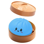 Dumpling Squishy Stress Relief Toy with Steamer Box - Blue