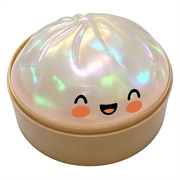 Dumpling Squishy Stress Relief Toy with Steamer Box - Pearl White