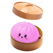 Dumpling Squishy Stress Relief Toy with Steamer Box - Purple