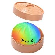 Dumpling Squishy Stress Relief Toy with Steamer Box - Rainbow