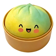 Dumpling Squishy Stress Relief Toy with Steamer Box - Yellow