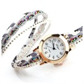 Duoya Fancy Series Circle Quartz Watch for Women - White