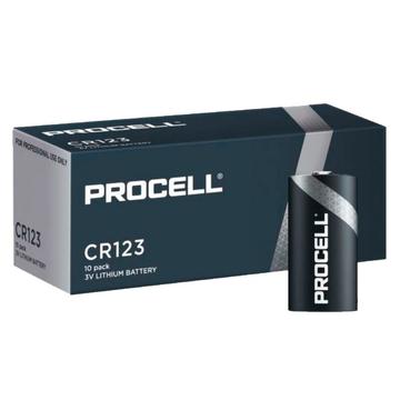 Duracell Procell CR123 Alkaline Batteries 1400mAh - 10 Pcs.