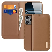 iPhone 18 Pro Dux Ducis Hivo Wallet Leather Case - Brown