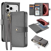 iPhone 18 Pro Max Dux Ducis Lawa Wallet Leather Case w. Magnetic Cover - Grey