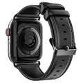 Dux Ducis Apple Watch Series SE/6/5/4/3/2/1 Leather Strap - 42mm, 44mm - Black