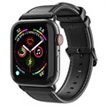 Dux Ducis Apple Watch Series 7/SE/6/5/4/3/2/1 Leather Strap - 45mm/44mm/42mm - Black