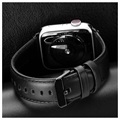 Dux Ducis Apple Watch Series 7/SE/6/5/4/3/2/1 Leather Strap - 45mm/44mm/42mm - Black