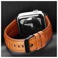 Dux Ducis Apple Watch Series 7/SE/6/5/4/3/2/1 Leather Strap - 45mm/44mm/42mm - Brown