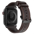 Dux Ducis Apple Watch Series 7/SE/6/5/4/3/2/1 Leather Strap - 45mm/44mm/42mm - Coffee