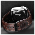 Dux Ducis Apple Watch Series 7/SE/6/5/4/3/2/1 Leather Strap - 45mm/44mm/42mm - Coffee