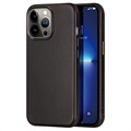 Dux Ducis Naples iPhone 13 Pro Leather Coated Case - Black