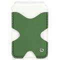 Dux Ducis Papo RFID Blocking Magnetic Card Holder and Stand - MagSafe Compatible - White / Green