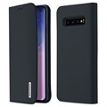 Dux Ducis Wish Samsung Galaxy S10 Wallet Leather Case - Dark Blue