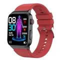 Smartwatch with Health Monitoring E500 - Silicone strap - Red