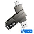 EAGET CF33 2-in-1 USB 3.2 Type-A/USB-C Flash Drive – 128GB - Black