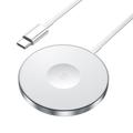 ESSAGER 3-in-1 15W Magnetic Wireless Charger for iPhone 12 / 13 / 14 / 15, AirPods, iWatch Slim Charging Pad