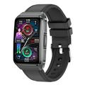 ET650 Smart Watch with Body Temperature, Health Monitor and Bluetooth Calling - Leather & Silicone Strap